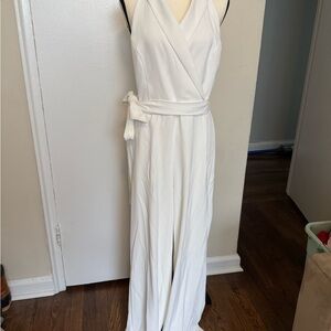 Elegant White Wrap jumpsuit
